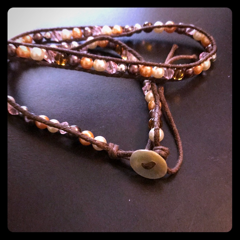 Beaded wrap bracelet